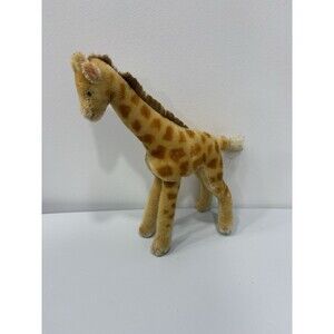 Vintage 1960s Steiff 14" Mohair Standing Giraffe Toy Stuffed Animal Lacks IDs